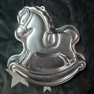 Vintage Wilton Rocking Horse Cake Pan - Silver Metal